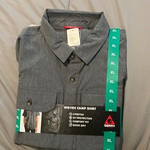 Gerry men's short-sleeved woven shirt gray